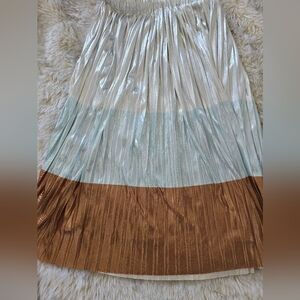 Zara pleated metallic skirt in size S